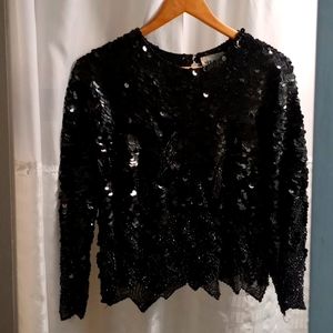 SHOWMAX ORIGINAL BLACK SEQUIN WO.ENS TOP